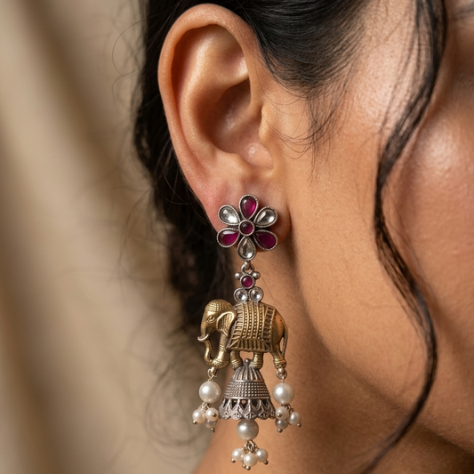 Indrani Elephant Earrings