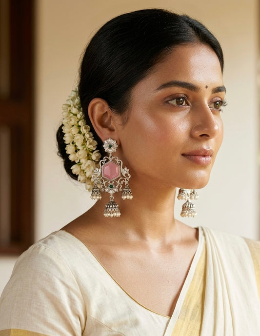 Aaradhya Premium Silver Earrings