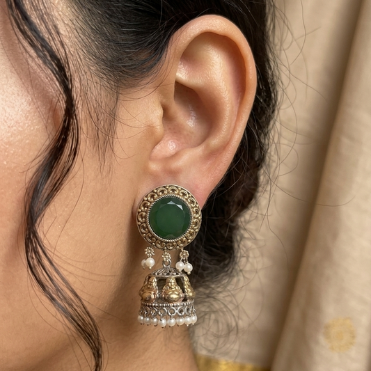 Vasudha Dual Tone Earrings