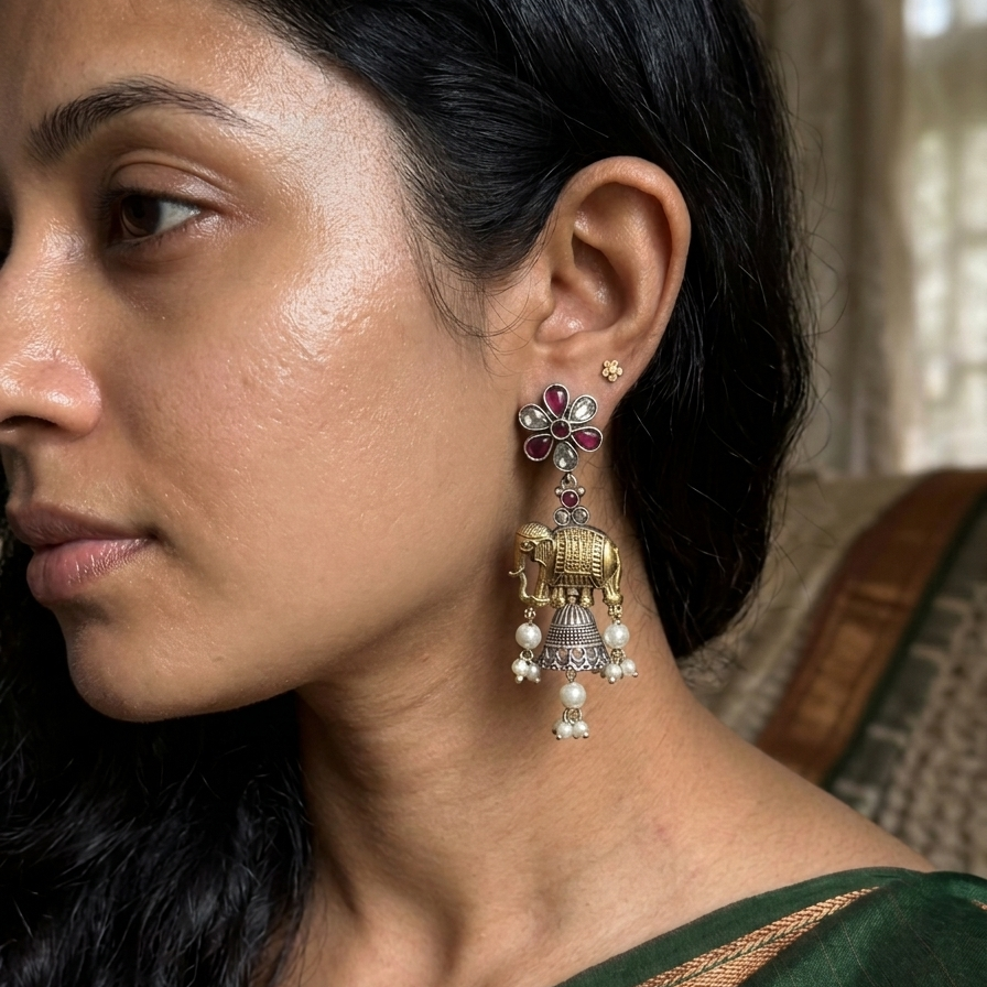 Indrani Elephant Earrings