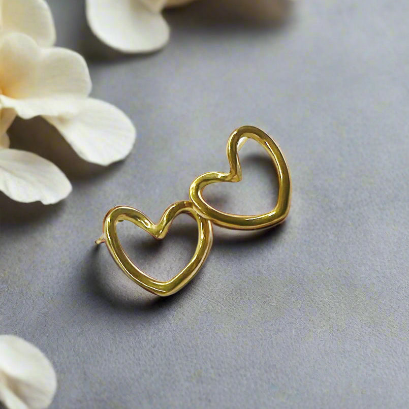 Lovelle Heart Stud Earrings