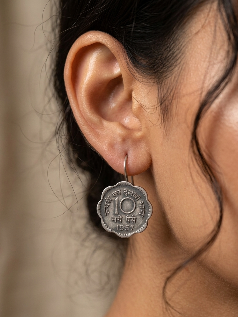 Smriti Vintage Coin Earrings