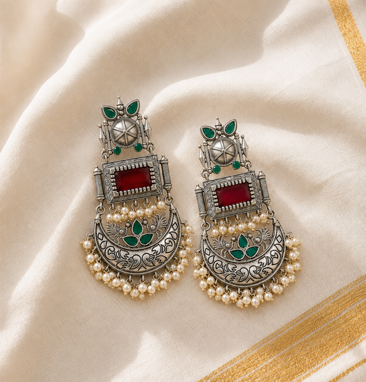 Chandra Premium Silver Earrings