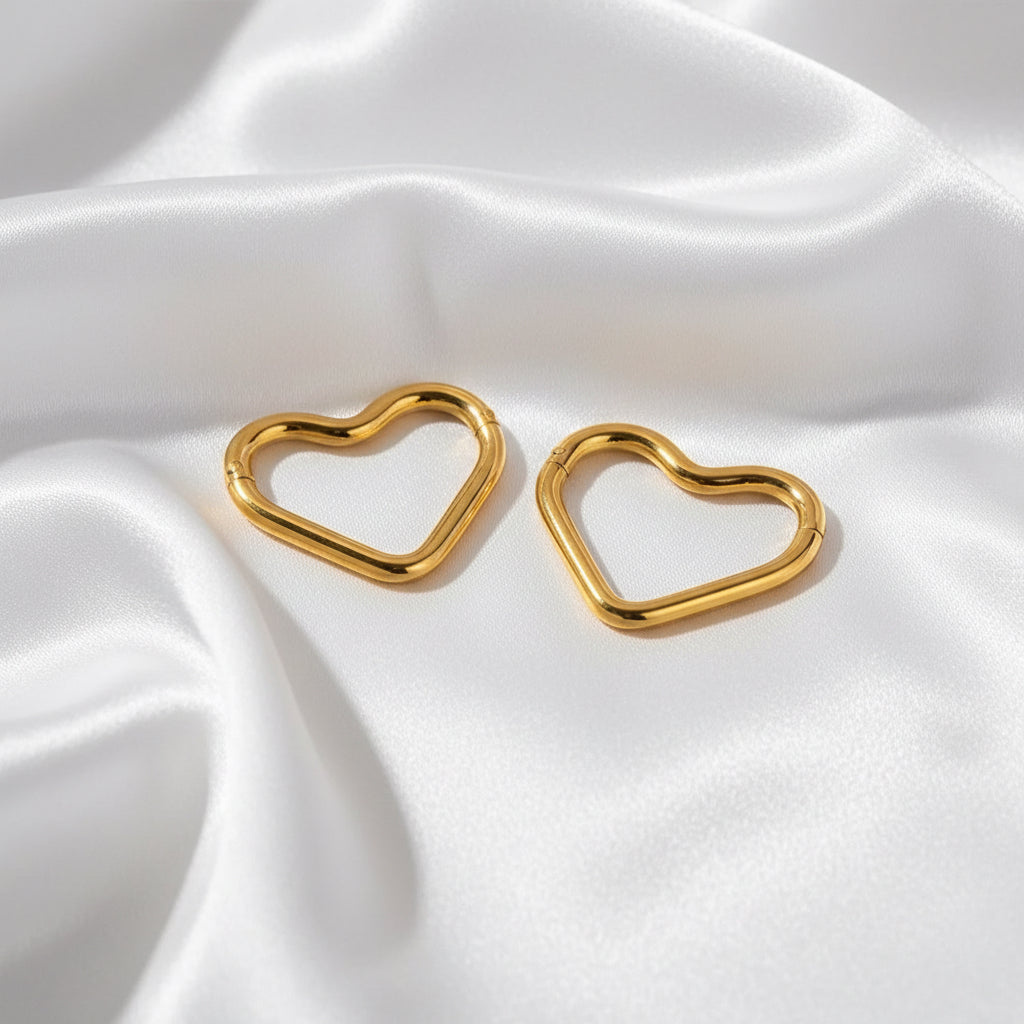 Sweetheart – Heart Hoop Earrings