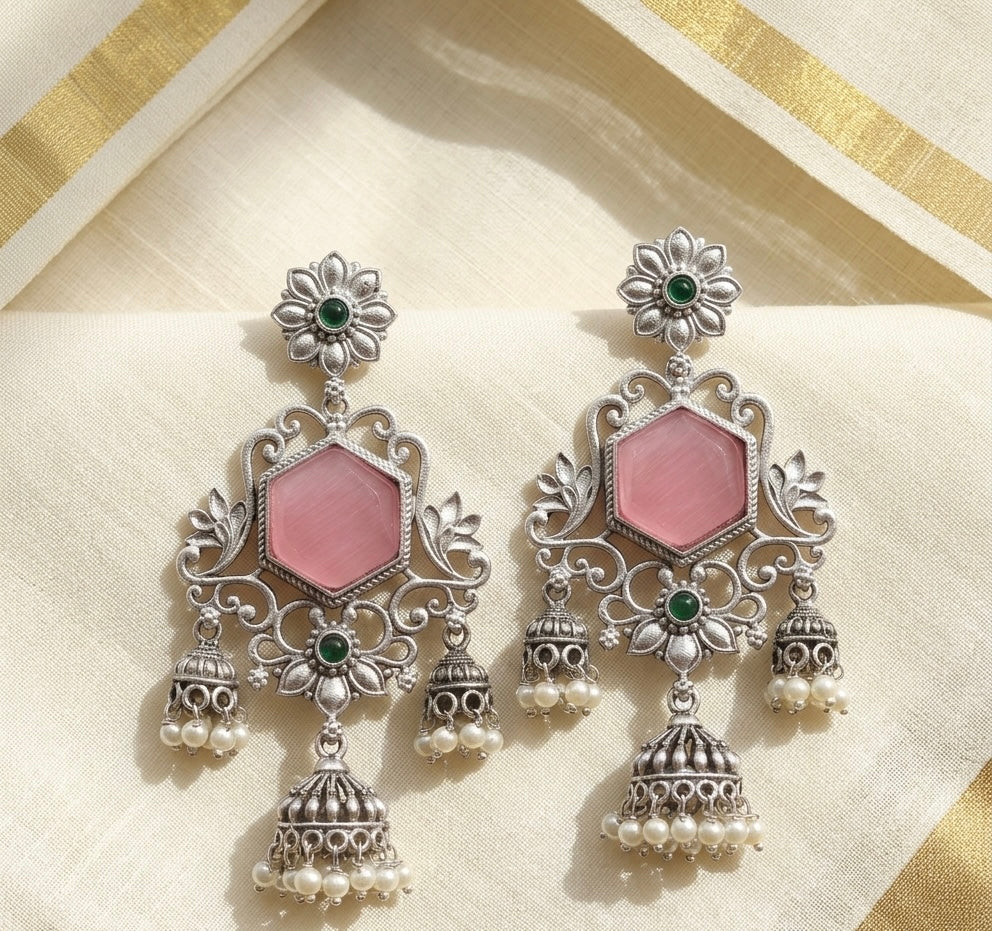 Aaradhya Premium Silver Earrings