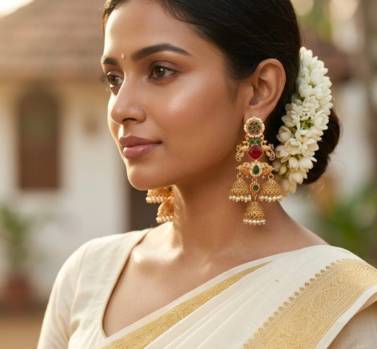Yuga Premium Gold Statement Jhumka