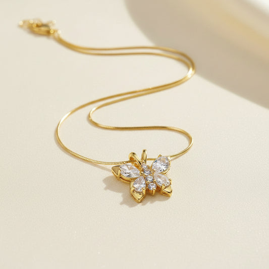 Veloura Butterfly Pendant Chain