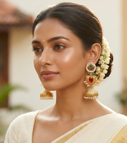 Nainika Premium Gold Statement Jhumka