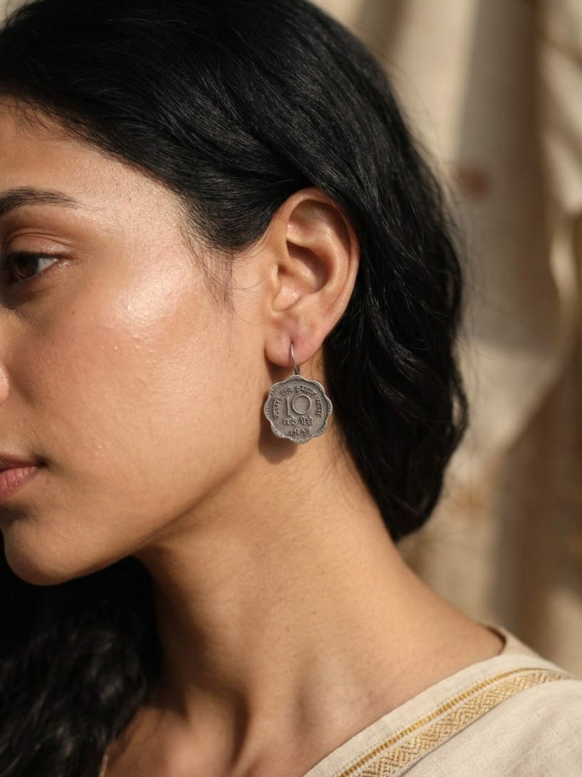 Smriti Vintage Coin Earrings
