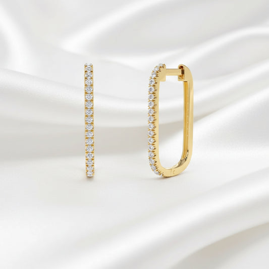 Tatiana – Rectangular Hoop Earrings